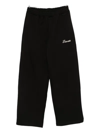 Laneus Logo-embroidered Pants In Black
