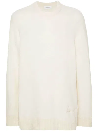 Laneus Pullover Mit Logo-stickerei In White