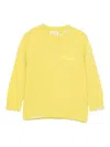 Laneus Logo-embroidered Sweater In Yellow