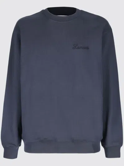Laneus Logo-embroidered Sweatshirt In Blue