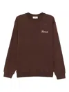 Laneus Logo-embroidered Sweatshirt In Brown