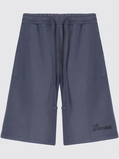 Laneus Logo-embroidered Track Shorts In Blue