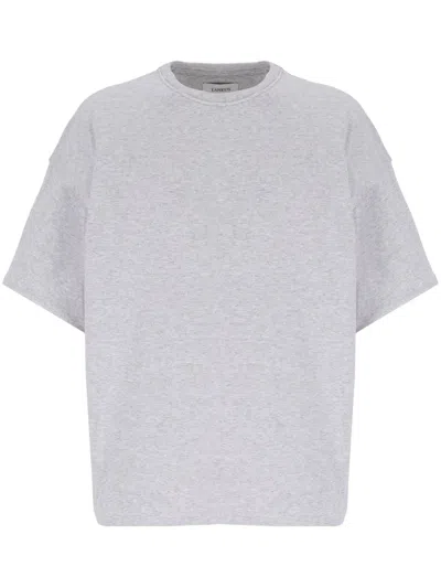 Laneus Logo-patch T-shirt In Grey