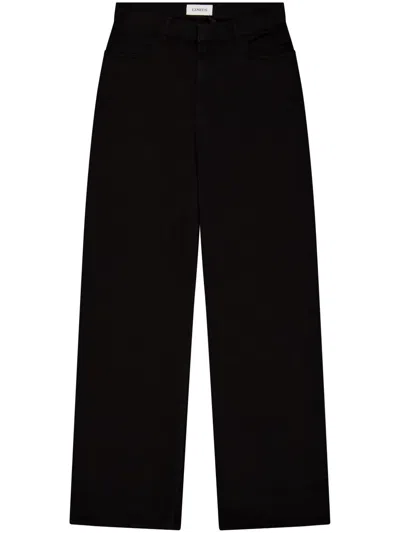 Laneus Logo-patch Trousers In Black