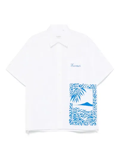Laneus Logo-print Shirt In White