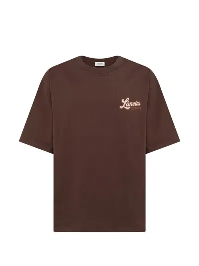 Laneus Logo-print T-shirt In Brown
