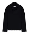 Laneus Long Sleeve Shawl Collar Sweater In Black