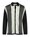 Laneus Viscose Blend Sweater Striped Pattern In Black