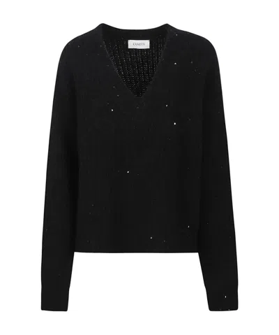 LANEUS LANEUS SEQUINED KNITTED JUMPER