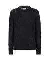 Laneus Long-sleeved Sweater In Black