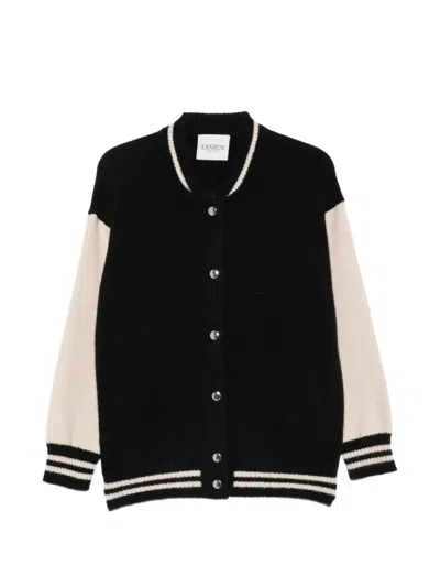 Laneus Long-sleeve Colour-block Cardigan In Multi