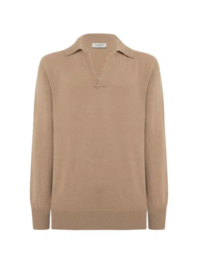 Laneus Long-sleeve Sweater In Brown