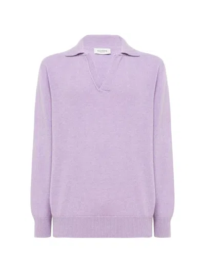 Laneus Long-sleeve Sweater In Purple