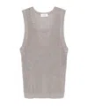 Laneus Lurex Tank Top In Gray
