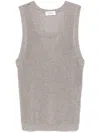 Laneus Lurex Tank Top In Neutrals