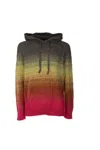 Laneus Gradient Hooded Sweater Long Sleeves In Multi