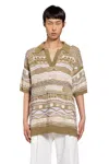 Laneus Polo A Maglia Irregolare In Beige