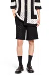 Laneus Pantaloncini A Maglia All'uncinetto Traforati In Black