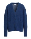 Laneus Man Cardigan Bright Blue Size 40 Baby Alpaca Wool, Polyamide, Virgin Wool