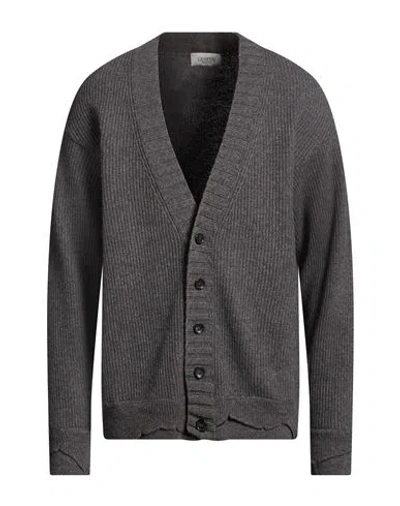 Laneus Man Cardigan Grey Size 36 Wool, Recycled Polyamide In Gray