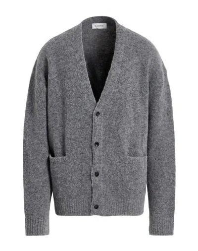 Laneus Man Cardigan Grey Size 42 Baby Alpaca Wool, Polyamide, Virgin Wool In Gray