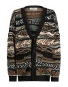 Laneus Patterned Cardigan In Brown