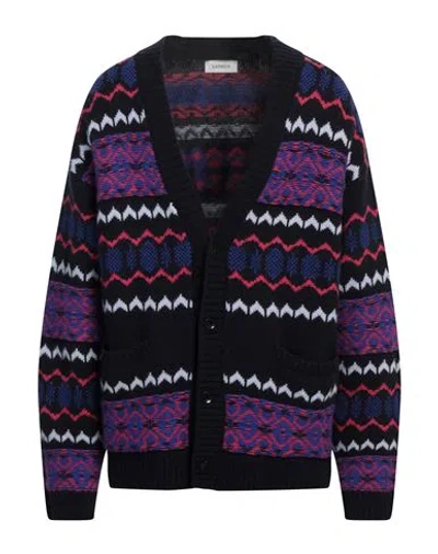 Laneus Man Cardigan Midnight Blue Size 46 Virgin Wool, Cashmere