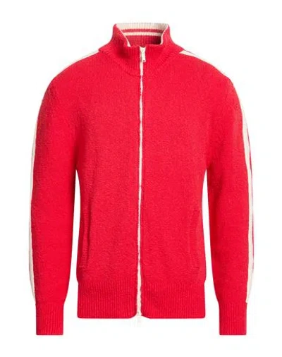 Laneus Man Cardigan Red Size 40 Cotton, Polyamide