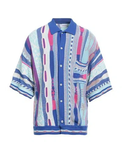 Laneus Man Cardigan Sky Blue Size 42 Cotton