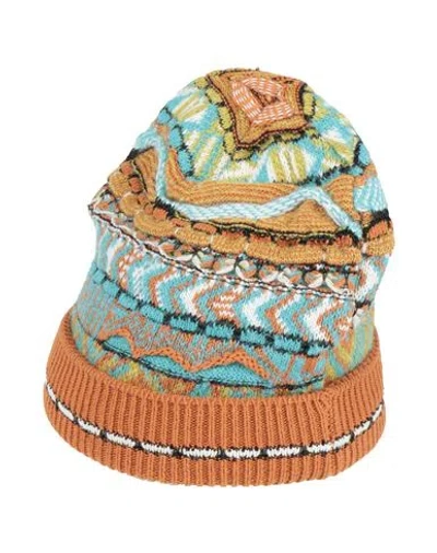 Laneus Man Hat Brick Size Onesize Polyamide, Alpaca Wool, Synthetic Fibers, Virgin Wool, Viscose In Red