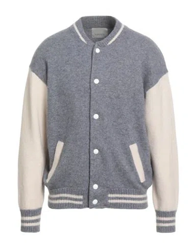Laneus Man Jacket Light Grey Size 42 Cashmere, Silk, Polyester In Gray