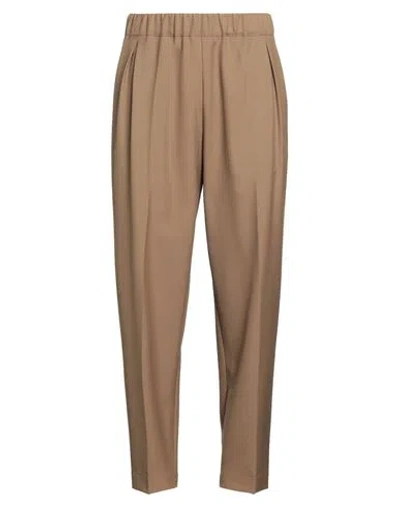 Laneus Man Pants Camel Size 32 Virgin Wool In Sand