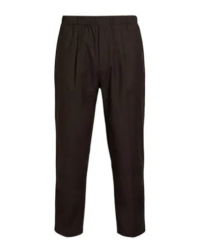 Laneus Man Pants Dark Brown Size 28 Virgin Wool