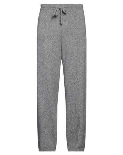 LANEUS LANEUS MAN PANTS GREY SIZE 32 CASHMERE, SILK, POLYESTER