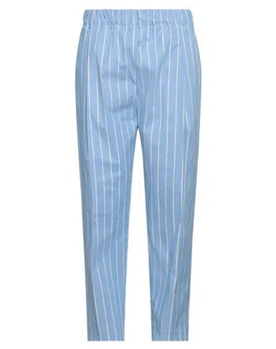 Laneus Man Pants Light Blue Size 34 Cotton, Elastane