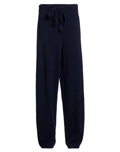 Laneus Man Pants Navy Size 30 Cashmere, Silk, Polyester In Blue
