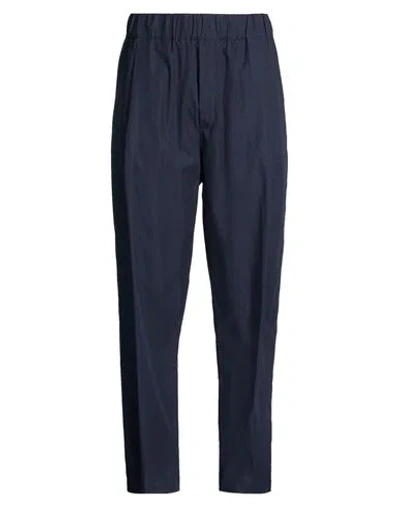 Laneus Man Pants Navy Size Xl Cotton In Blue