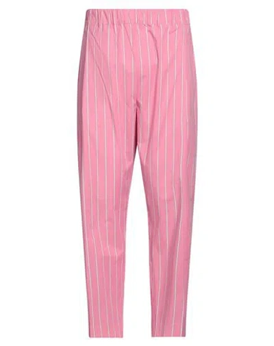 Laneus Man Pants Pink Size 38 Cotton, Elastane