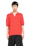 Laneus Polo In Filato Di Cotone In Red