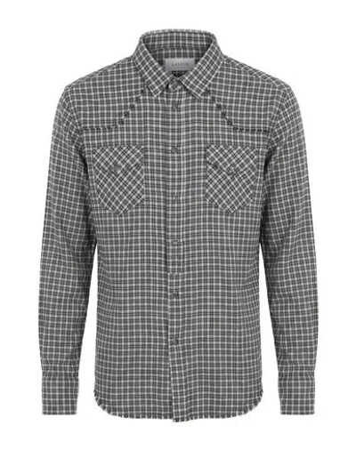 Laneus Man Shirt Black Size 38 Cotton In Multi