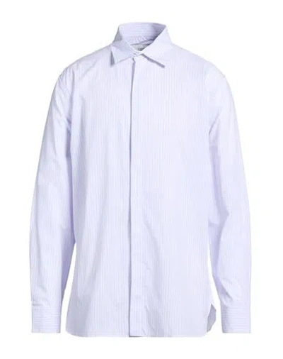 Laneus Man Shirt Lilac Size L Cotton In Multi