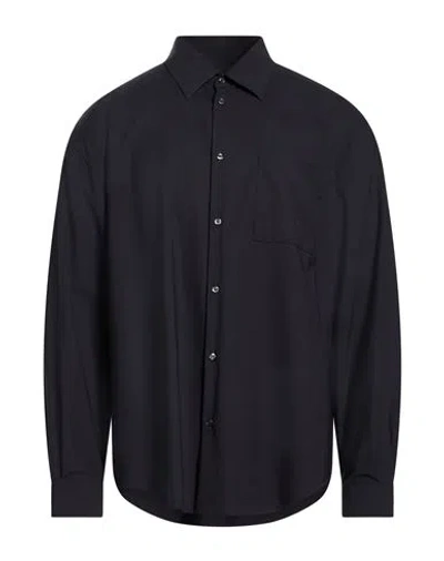 Laneus Man Shirt Midnight Blue Size 15 ½ Virgin Wool, Elastane