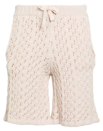 Laneus Man Shorts & Bermuda Shorts Cream Size 32 Cotton In Pink