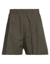 Laneus Man Shorts & Bermuda Shorts Military Green Size 34 Cotton