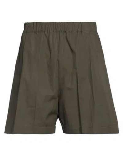 Laneus Man Shorts & Bermuda Shorts Military Green Size 34 Cotton