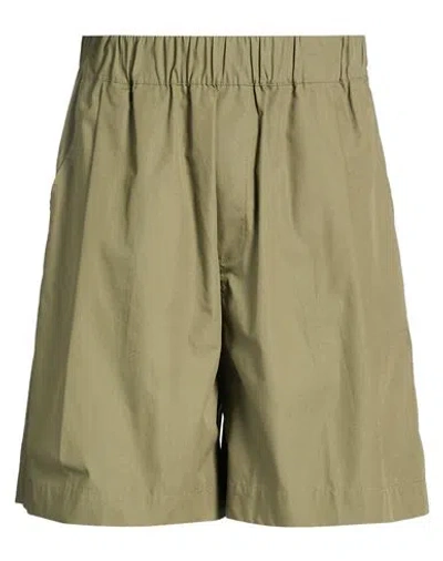Laneus Man Shorts & Bermuda Shorts Military Green Size M Cotton