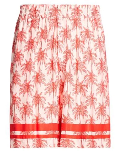 Laneus Man Shorts & Bermuda Shorts Red Size L Viscose