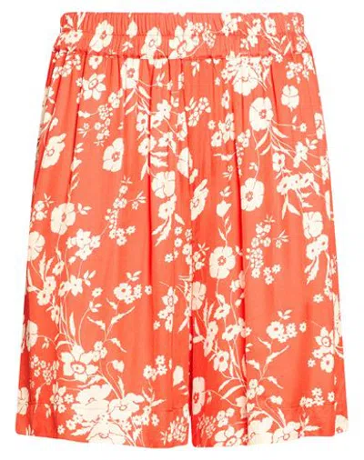 Laneus Man Shorts & Bermuda Shorts Tomato Red Size M Viscose In Orange