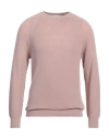 Laneus Man Sweater Antique Rose Size 38 Cotton In Pink