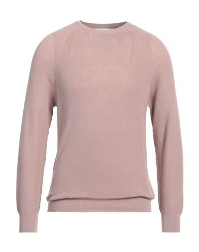 Laneus Man Sweater Antique Rose Size 38 Cotton In Pink